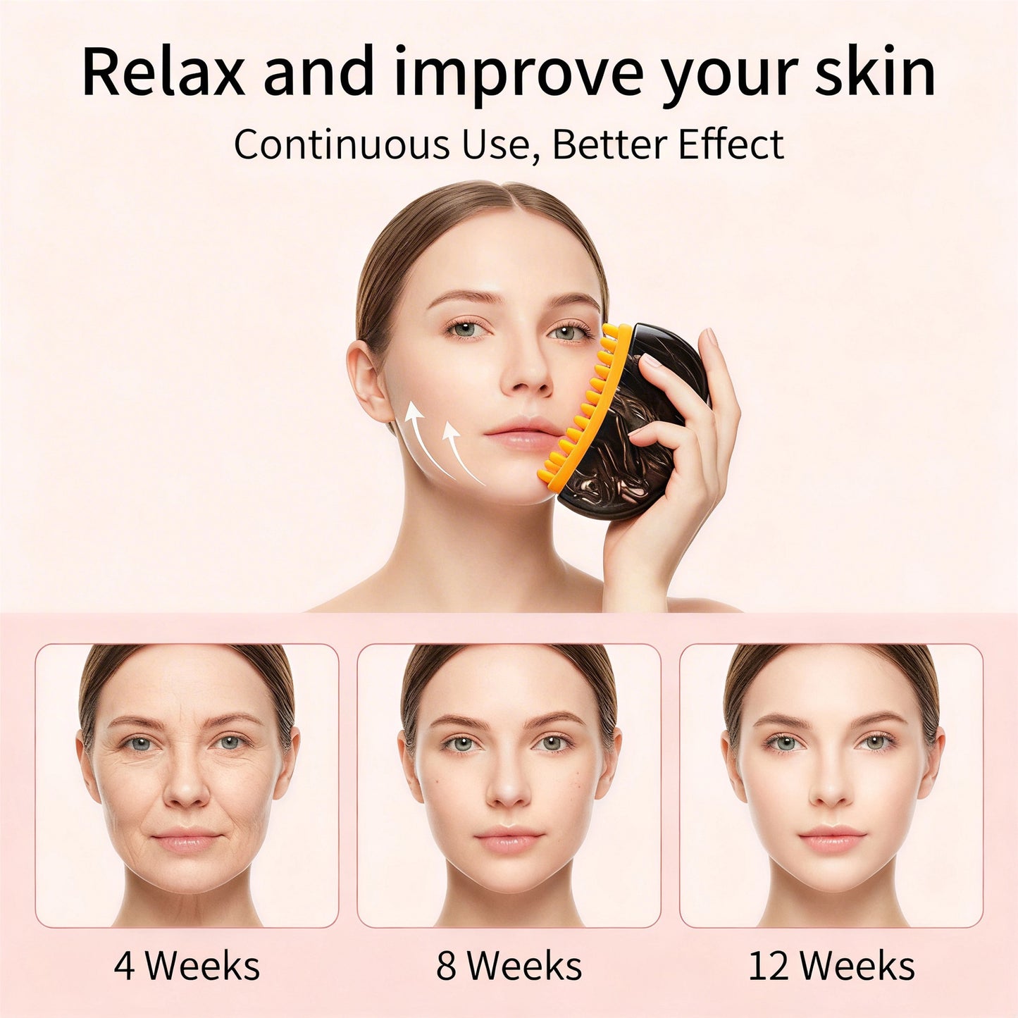 Lumio - Lymphatic Drainage Face Contour Brush Silicone Body Scraping Massager