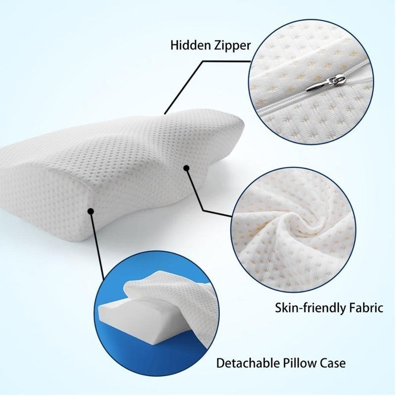 Lumio - Men's and Women's Pillows Memory Foam Neck Protection Orthopedic Pillow