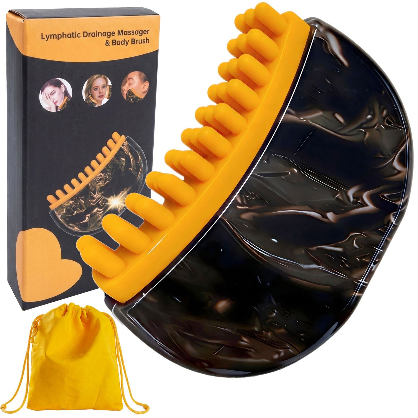 Lumio - Lymphatic Drainage Face Contour Brush Silicone Body Scraping Massager