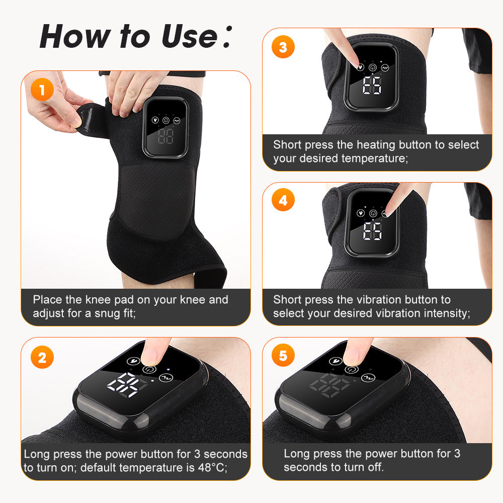 Electric Knee Massager with Heat and Vibration